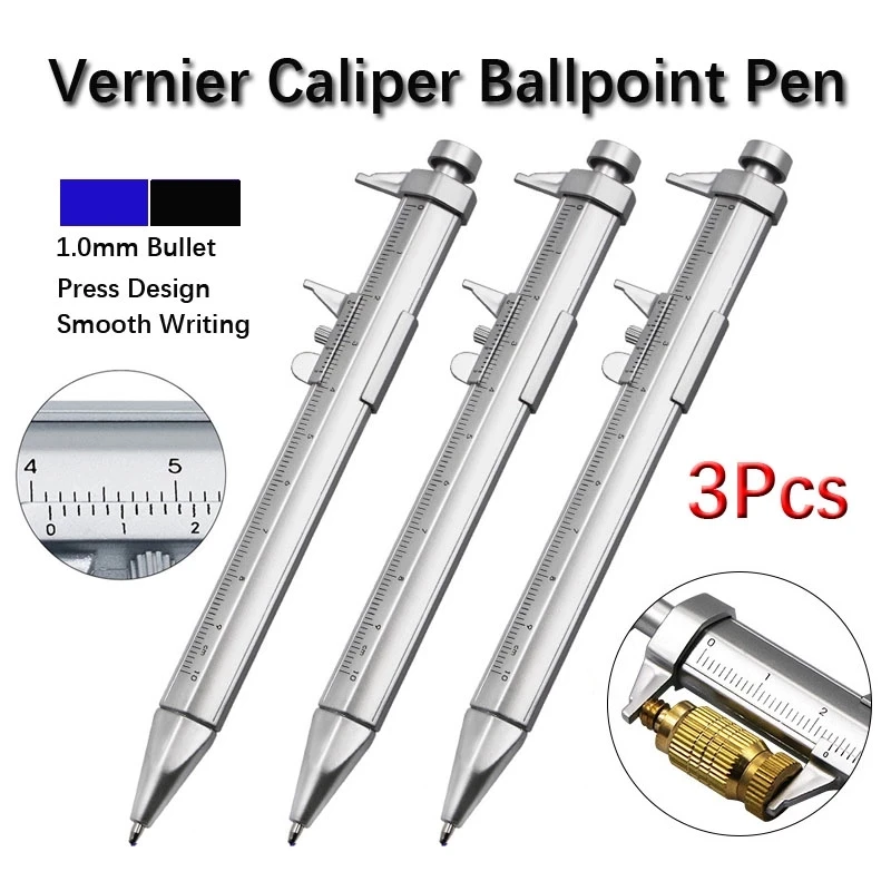 3pcs Multifunction Gel Ink Pen Caliper Pen Vernier Caliper Roller Ball Pen Stationery Ball-Point Ball-Point 0.5mm Pen Portable
3pcs Multifunction Gel Ink Pen Caliper Pen Vernier Caliper Roller Ball Pen Stationery Ball-Point Ball-Point 0.5mm Pen Portable