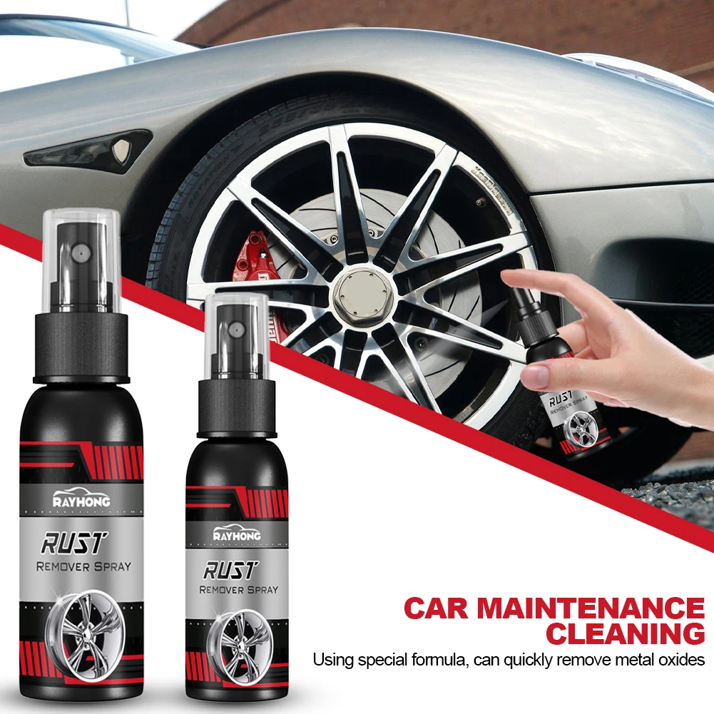 

30ML/100ML Car Maintenance Iron Powder Cleaning Rust Remover Spray Metal Surface Chrome Paint Rust Remover Multi Purpose Cleaner