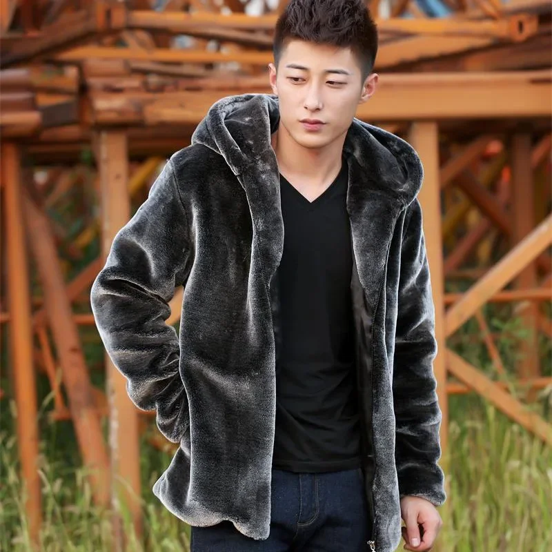 Fashion winter mens faux fur mink fur coat short gray hooded coat warm overcoat men fluffy plush coat male plus size XXXL 4XL
Fashion winter mens faux fur mink fur coat short gray hooded coat warm overcoat men fluffy plush coat male plus size XXXL 4XL