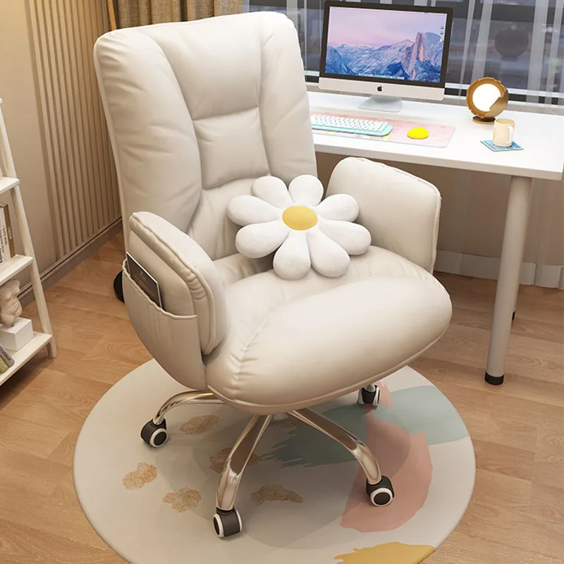 Work Leather Office Chairs Simple Study Ergonomic Mobile Recliner Gaming Chair Comfortable Chaise De Bureaux Home Furniture
Work Leather Office Chairs Simple Study Ergonomic Mobile Recliner Gaming Chair Comfortable Chaise De Bureaux Home Furniture