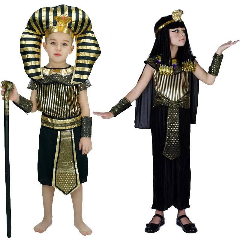 Egyptian King Tut Halloween Costumes Kids Fancy Children Party Dress Egypt Pharaoh Cleopatra Black Yellow Halloween Cos Suits
Egyptian King Tut Halloween Costumes Kids Fancy Children Party Dress Egypt Pharaoh Cleopatra Black Yellow Halloween Cos Suits