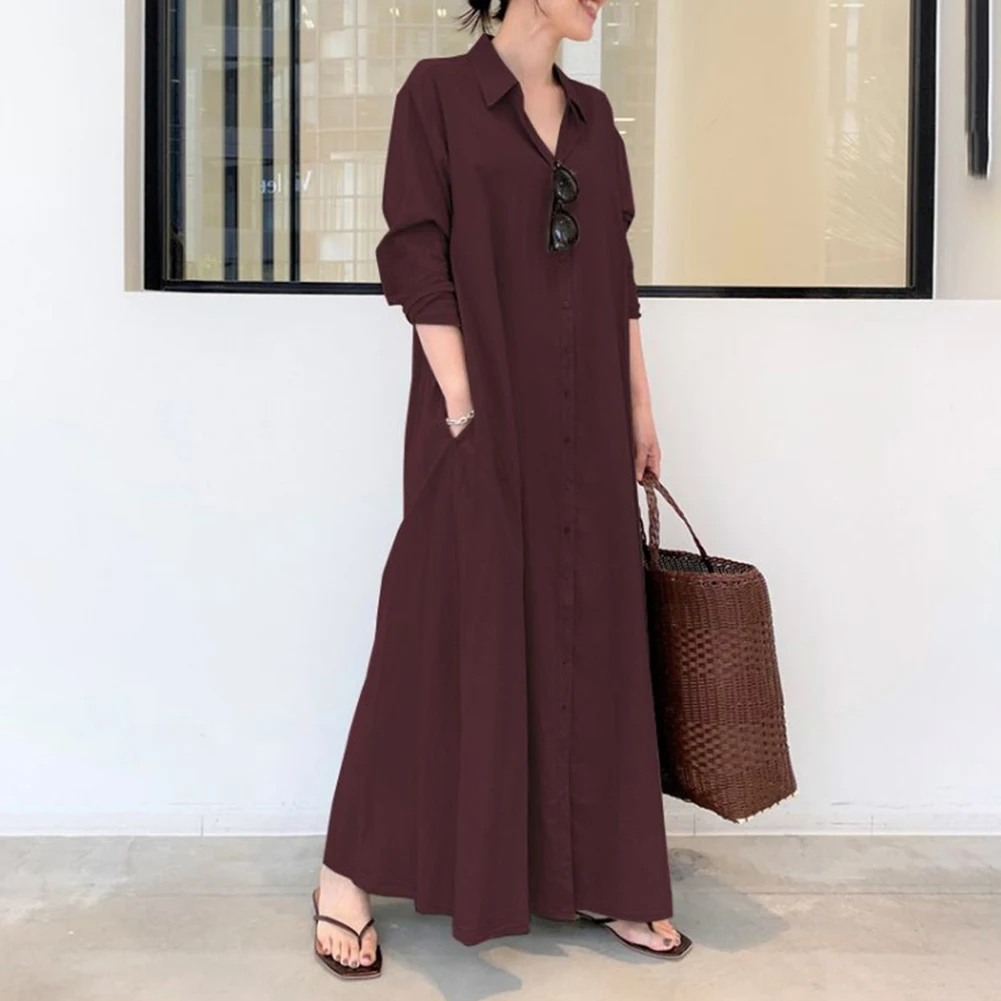 Women Dress Regular Solid Color V-Neck 1pc Casual Loose Comfortable For Autumn Kaftan Linen Cotton New Fashion
Women Dress Regular Solid Color V-Neck 1pc Casual Loose Comfortable For Autumn Kaftan Linen Cotton New Fashion