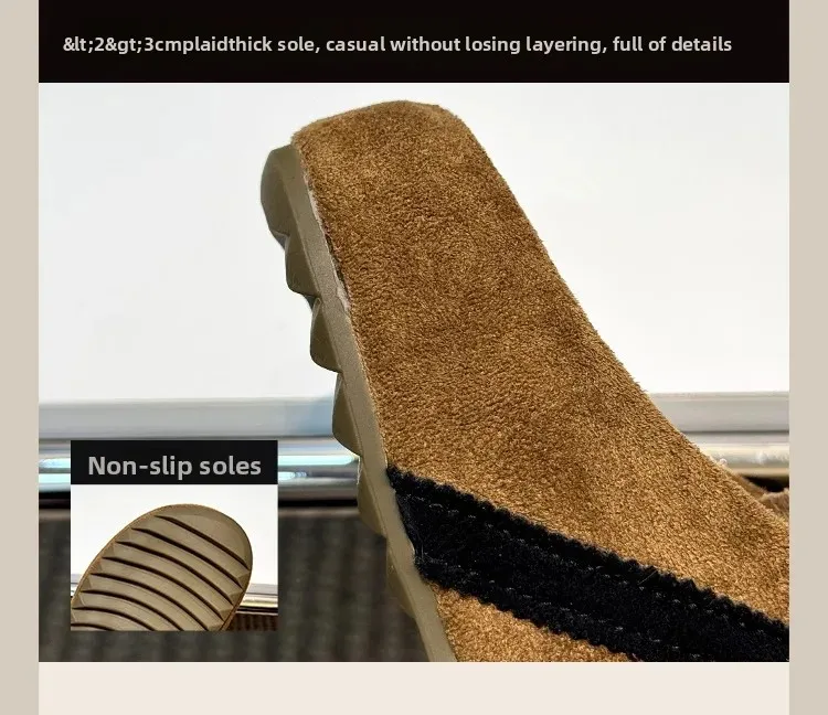 Elegant Women's Slip-On Half Slippers Indoor Outdoor Wear Retro Thick Bottomed Slipper Fashionable Spring Autumn Seasonal Rubber 9 Scd841c5a8cf4461cb428ec95a890a2c3G