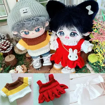 Casual Wear Doll Clothes Fashion Cat Style Headband Rabbit Bags Cute Mini Sweater Hats 20cm Cotton Stuffed Dolls Accessories