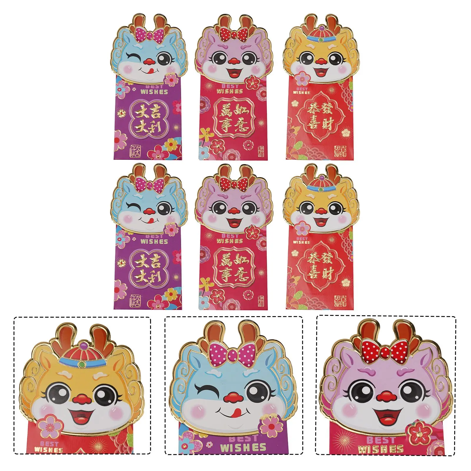 6Pcs Spring Festival Red Envelopes Elegant and Auspicious Design Suitable for Birthdays Visiting Relatives and More
6Pcs Spring Festival Red Envelopes Elegant and Auspicious Design Suitable for Birthdays Visiting Relatives and More