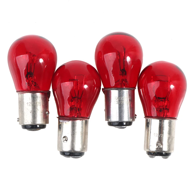 

2Pcs BAW15D BAZ15D Red Brake Stop Car Rear Tail Light Bulb 567 12V 5W Turn Signals Warning Lights For GM/Ford/SAAB