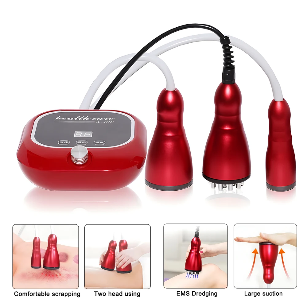 

Electric Body Scraping Machine EMS Fat Burner Cupping Massager Vacuum Suction Cups Anti Cellulite Guasha Therapy Weight Loss