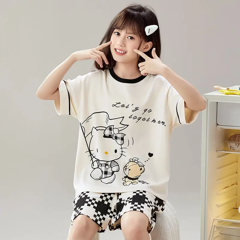 Hello Kitty Kuromi Anime Kawaii Sanrio Cotton Children Shirt Pants Pajamas Cute Pochacco Short Sleeved Home Wear Cloth Gifts Toy
Hello Kitty Kuromi Anime Kawaii Sanrio Cotton Children Shirt Pants Pajamas Cute Pochacco Short Sleeved Home Wear Cloth Gifts Toy