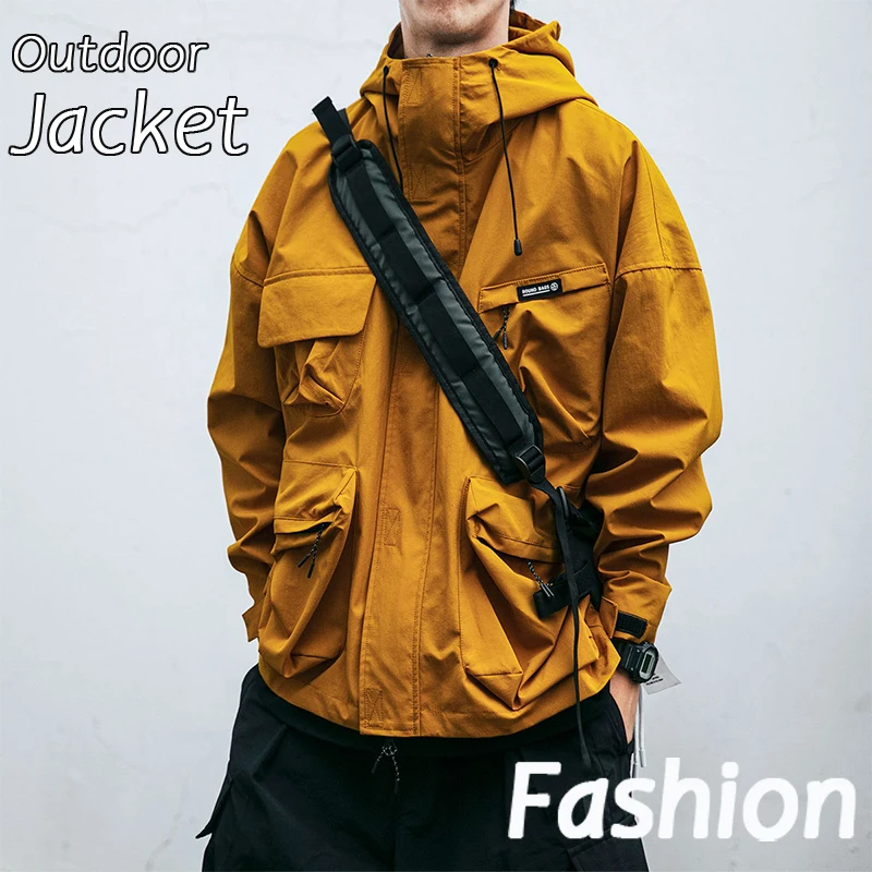 Fashion Loose Hooded Jackets High Quality Streetwear Big Pockets Tooling Coats Spring Autumn Japanese Harajuku Clothing
Fashion Loose Hooded Jackets High Quality Streetwear Big Pockets Tooling Coats Spring Autumn Japanese Harajuku Clothing