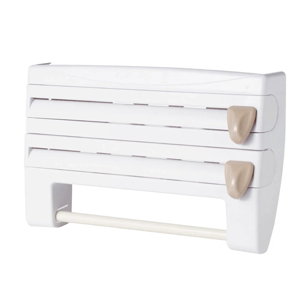 Multifunctional Home Kitchen Film Sauce Bottle Storage Rack Paper Dispenser Preservative Film Rack Kitchen Accessory (White)
Multifunctional Home Kitchen Film Sauce Bottle Storage Rack Paper Dispenser Preservative Film Rack Kitchen Accessory (White)