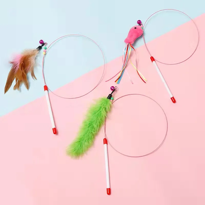 Funny Cat Stick Feather Cat Molar Play Stick Interactive Toy Metal Boom Line Feather Pet Entertain Toysment Toy
Funny Cat Stick Feather Cat Molar Play Stick Interactive Toy Metal Boom Line Feather Pet Entertain Toysment Toy
