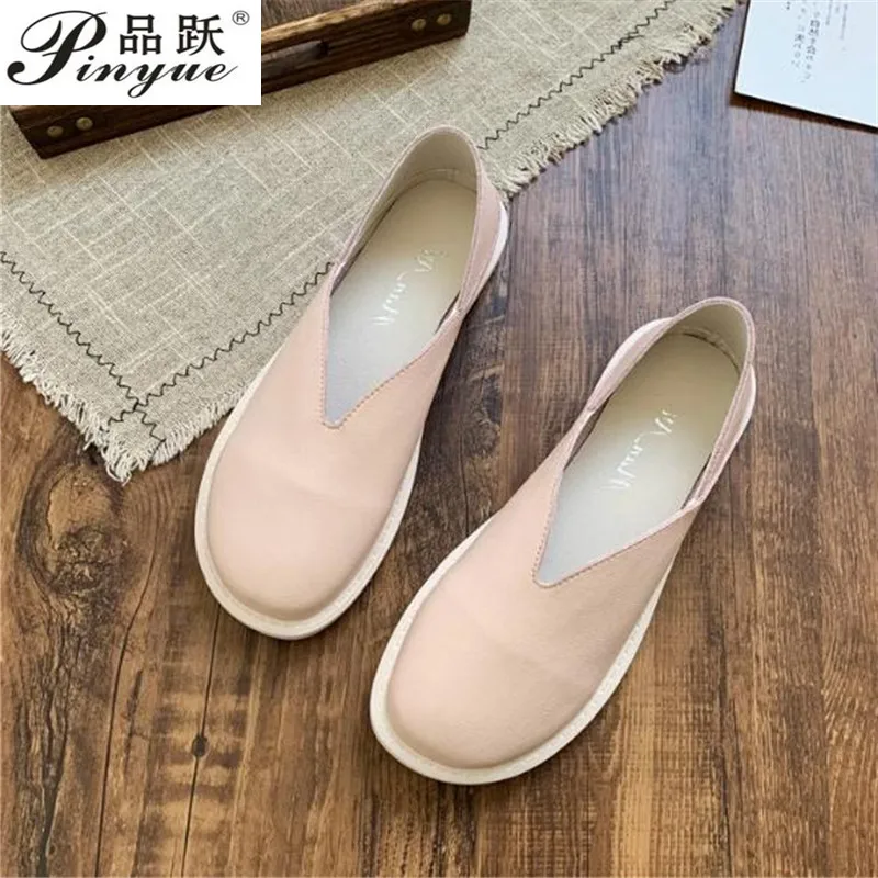 Women's leather small white shoes students flat shallow mouth low top single shoe spring and summer soft sole cowhide loafers 40
Women's leather small white shoes students flat shallow mouth low top single shoe spring and summer soft sole cowhide loafers 40