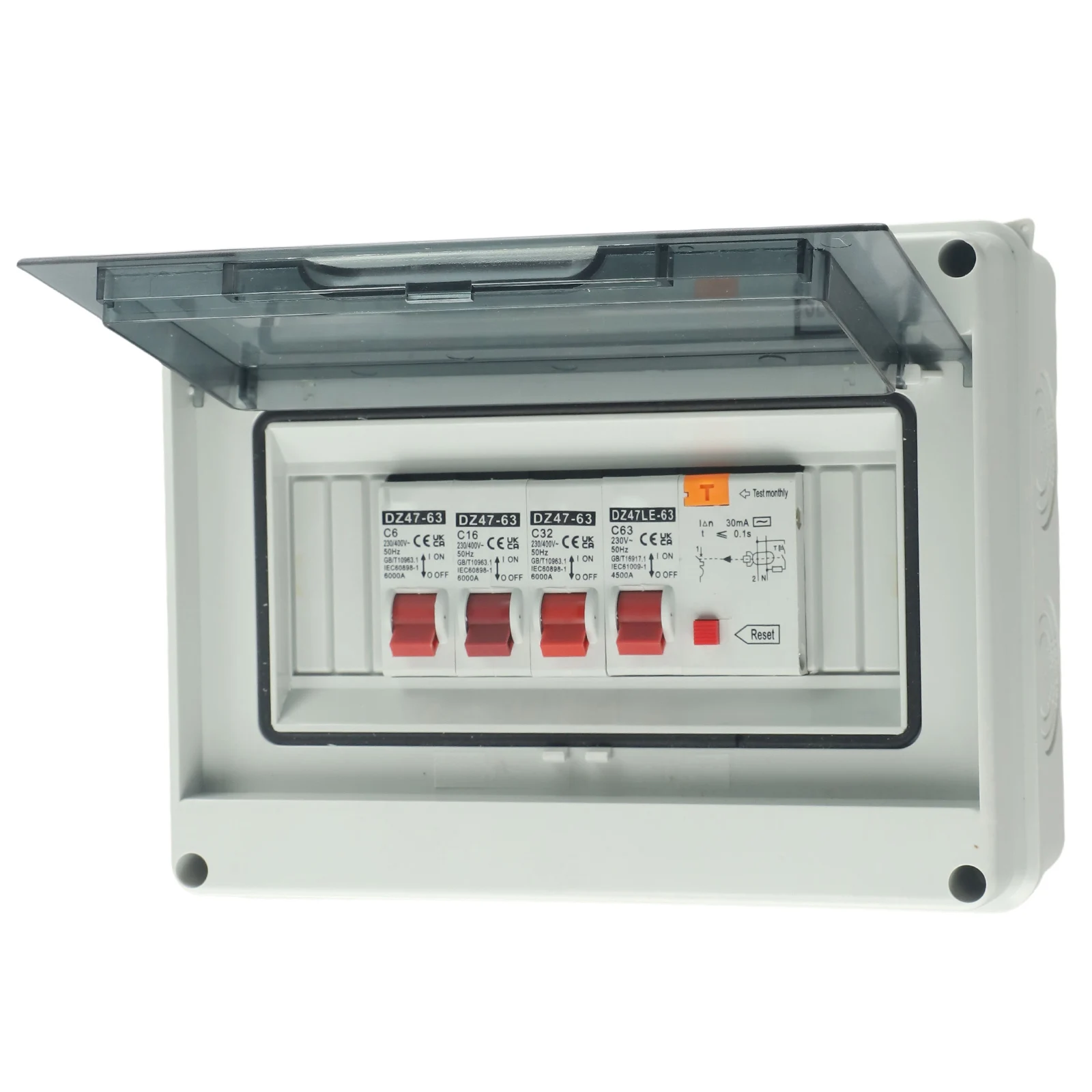 Durable Plastic Three Way Circuit Breaker Panel with RCD and Miniature Circuit Breakers for Garages and Workshops
Durable Plastic Three Way Circuit Breaker Panel with RCD and Miniature Circuit Breakers for Garages and Workshops