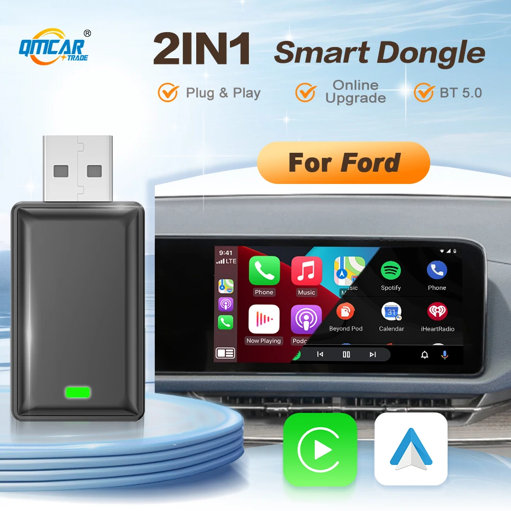 Android Auto Carplay Wireless Adapter 2in 1 smart Dongle For Ford C‑MAX Flex Edge Expedition Transit Super Duty
Android Auto Carplay Wireless Adapter 2in 1 smart Dongle For Ford C‑MAX Flex Edge Expedition Transit Super Duty