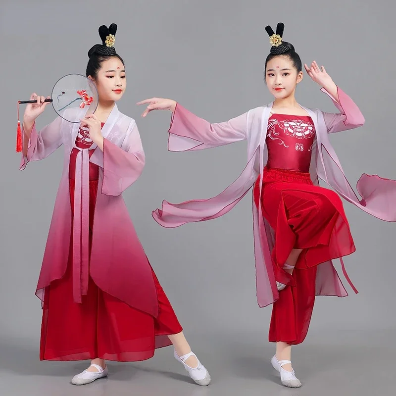 Children Yangko Dance Performance Girls Classical Dance Costume Practice Clothing Chinese Style Hanfu National Waist Drum Suit
Children Yangko Dance Performance Girls Classical Dance Costume Practice Clothing Chinese Style Hanfu National Waist Drum Suit