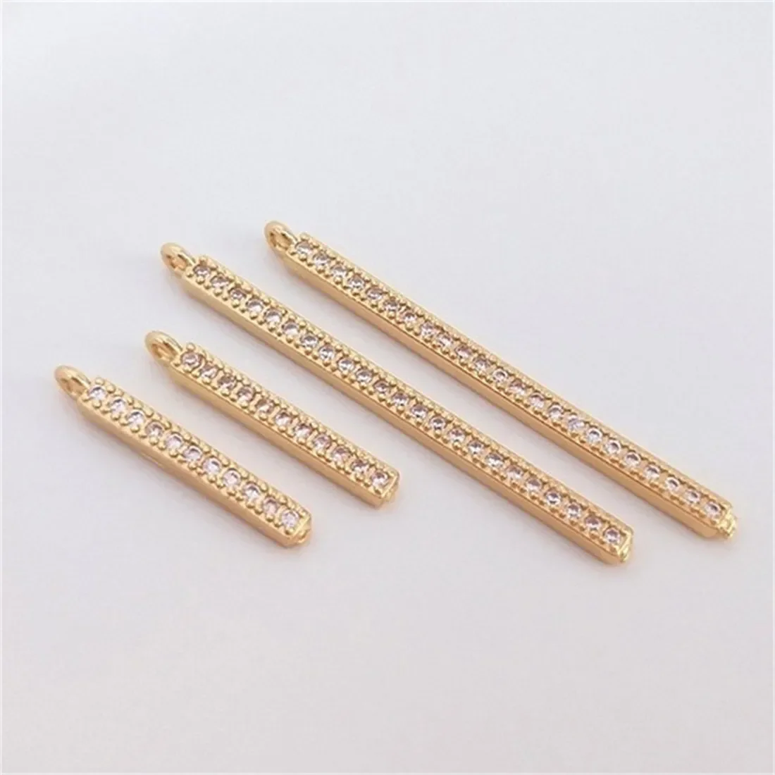 14K Gold Inlaid Zircon with Pendant Straight Bar Pendant Handmade DIY Necklace Earrings Straight Bar Charm D005
14K Gold Inlaid Zircon with Pendant Straight Bar Pendant Handmade DIY Necklace Earrings Straight Bar Charm D005