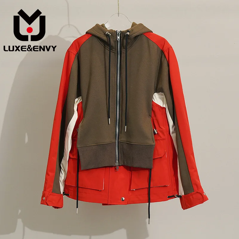 LUXE&ENVY Small Market 2023 Winter New Fashion Jacket Zipper Work Style Loose Hooded Panel Coat Women
LUXE&ENVY Small Market 2023 Winter New Fashion Jacket Zipper Work Style Loose Hooded Panel Coat Women