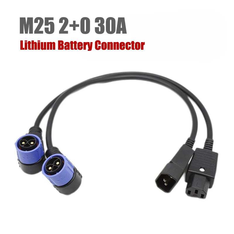 20-30A M25 2+0 Connector with Cable IP67 M25 2Pin Waterproof Adapter for Lithium Battery Assembly Male Famale Socket Plug
20-30A M25 2+0 Connector with Cable IP67 M25 2Pin Waterproof Adapter for Lithium Battery Assembly Male Famale Socket Plug
