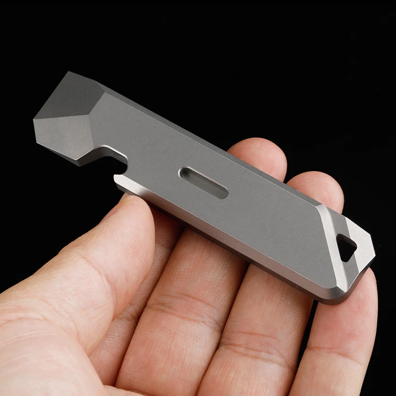 

Titanium Alloy EDC Multi-Function Tool Screwdriver Wrecking Bar Bottle Opener Portable Outdoor Survival and Self-Defense Cool