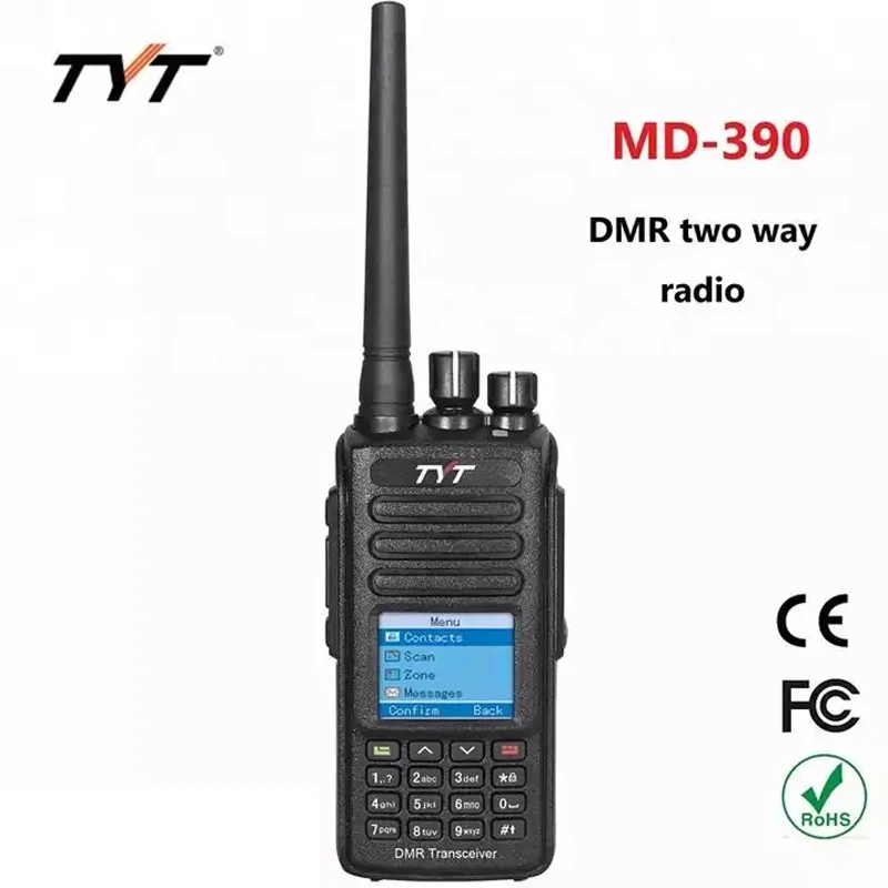 TYT MD-390 Walkie Talkie IP67 Waterproof Digital Dmr Walki Talki 2200mAh Long Range Two Way Radio
TYT MD-390 Walkie Talkie IP67 Waterproof Digital Dmr Walki Talki 2200mAh Long Range Two Way Radio
