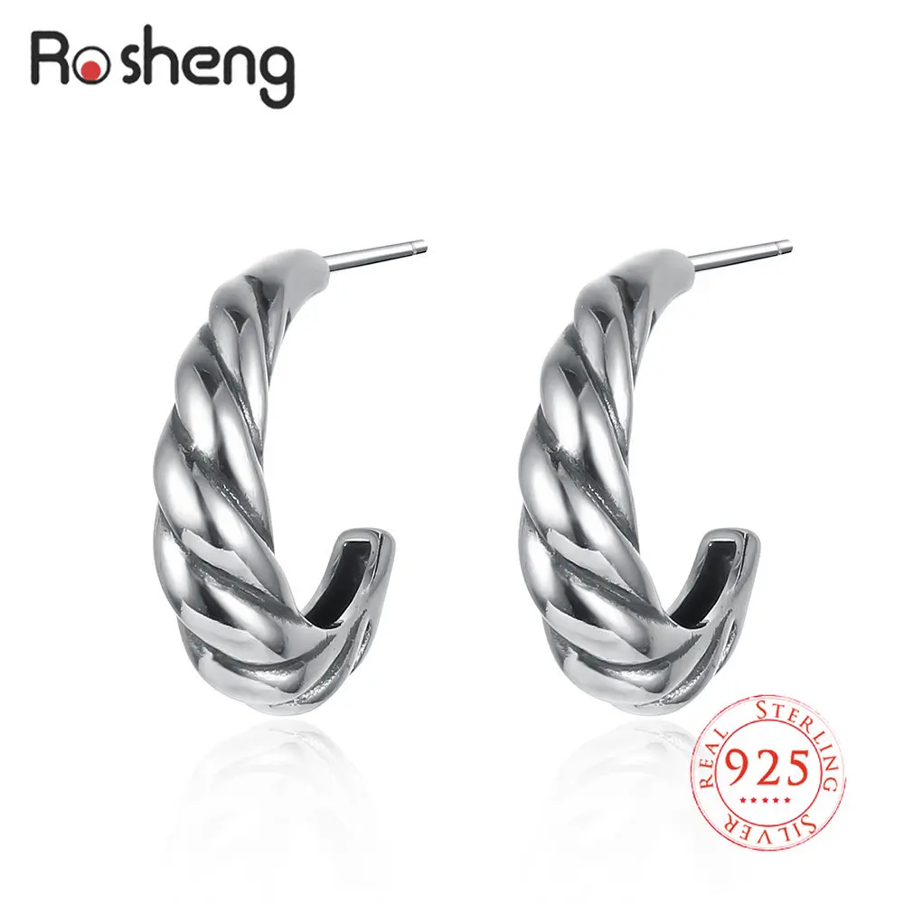 925 Sterling Silver Twist Earring for Women Small Circle Hoop Earrings Birthday Simple Noble Jewelry Gifts
925 Sterling Silver Twist Earring for Women Small Circle Hoop Earrings Birthday Simple Noble Jewelry Gifts