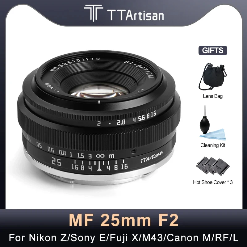 TTArtisan 25 мм F2 объектив для камеры с ручной фокусировкой для Sony E Fujifilm XF Nikon Z L Mount M43 объектив беззеркальной камеры xt20 xt30 xs10 xt3
TTArtisan 25 мм F2 объектив для камеры с ручной фокусировкой для Sony E Fujifilm XF Nikon Z L Mount M43 объектив беззеркальной камеры xt20 xt30 xs10 xt3