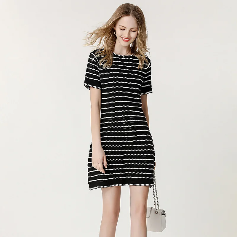 Spring/summer 2023 New Dress Women's Striped Knit Skirt Commuter Women's Dress Korean Dress Summer Dress Preppy Style Solid
Spring/summer 2023 New Dress Women's Striped Knit Skirt Commuter Women's Dress Korean Dress Summer Dress Preppy Style Solid