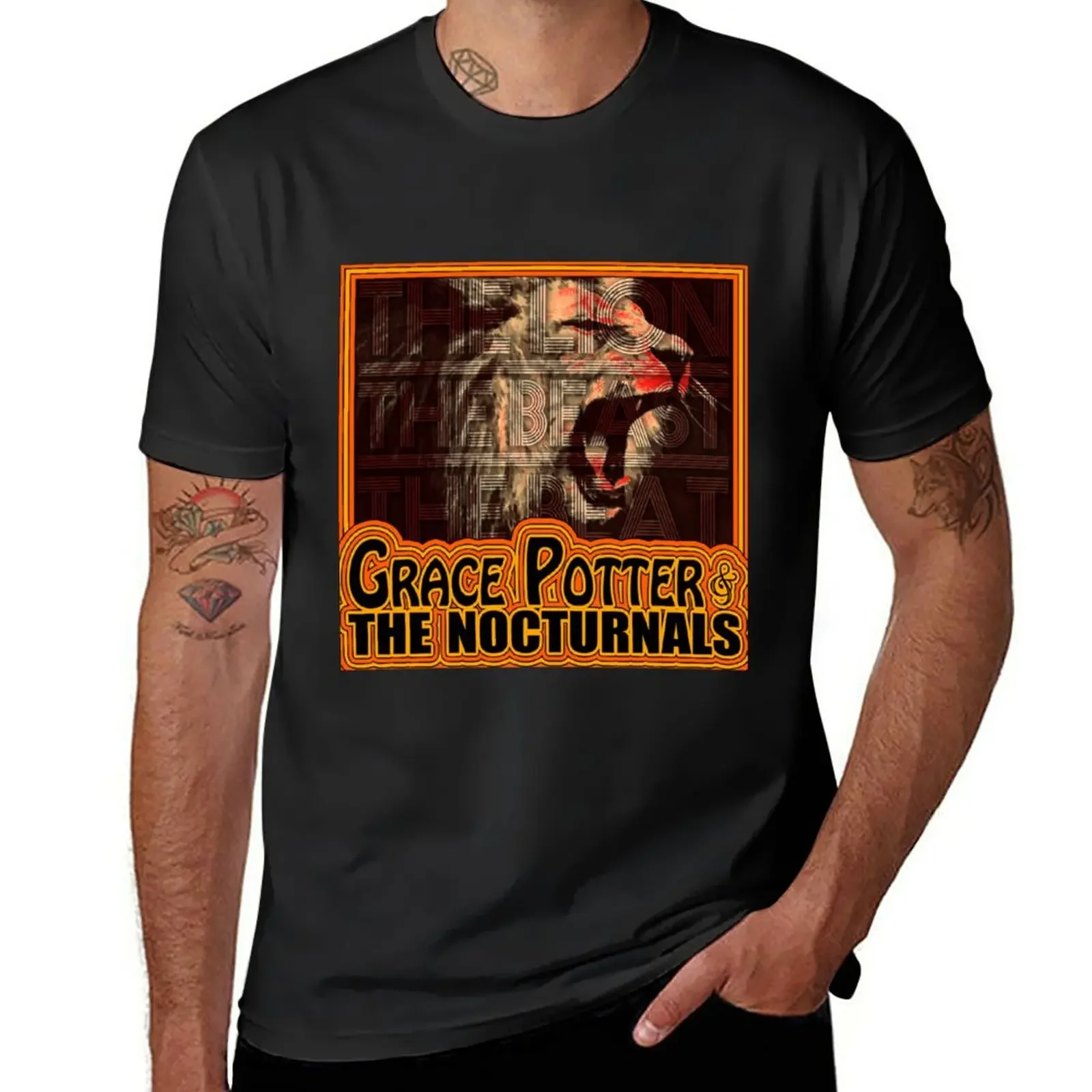 

Grace Potter T-Shirt graphics vintage clothes customs design your own Men's cotton t-shirt