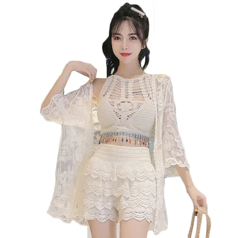 Women's Small Fresh Backless Conservative 2023 New Fashion Korea Style Three Piece Swimsuit Swimwear Holiday Beachwear
Women's Small Fresh Backless Conservative 2023 New Fashion Korea Style Three Piece Swimsuit Swimwear Holiday Beachwear