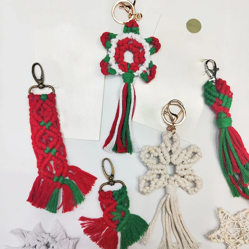 Christmas Macrame Star Keychain - Handwoven Holiday Charm 11 Scda1f32a73054770b6e8c726a20c326el