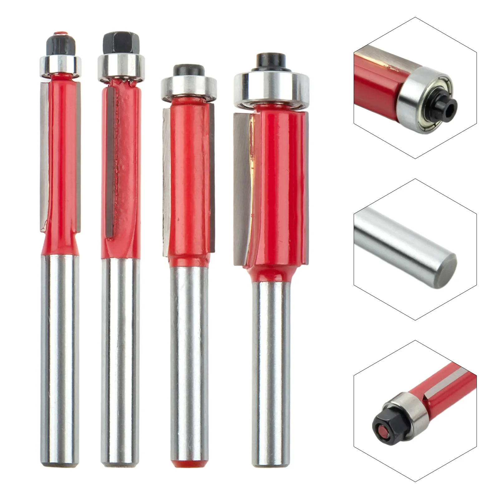 4 PCS Router Bit 1/4" Shank 1/4" 5/16" 3/8" 1/2" Head CNC Ground To 600 Grit Mirror Like Finish YG8 Carbide Tip Hook Shear Angle
4 PCS Router Bit 1/4" Shank 1/4" 5/16" 3/8" 1/2" Head CNC Ground To 600 Grit Mirror Like Finish YG8 Carbide Tip Hook Shear Angle