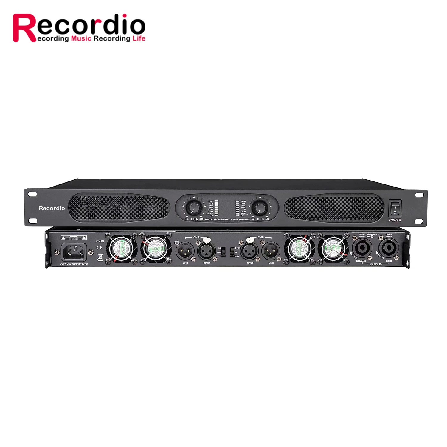 

GAP-DP1000 High Power 2 Channel 2000W 1U Digital Professional Audio Video Power Amplifiers Class D Karaoke Power Amp Clash Explo