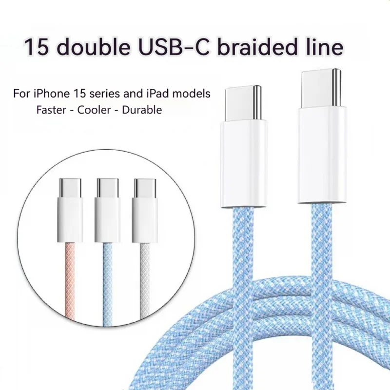 

Usb C To C 60W Super Fast Charge Cable Dual Type-C Braided Data Cable 1M