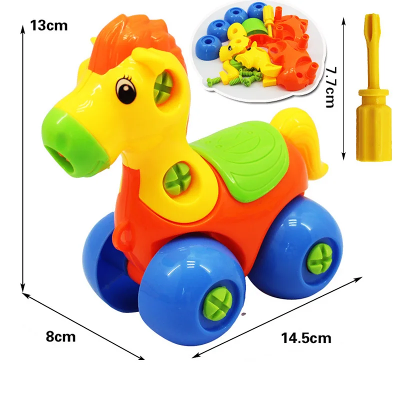 

Early Learning Education DIY Screw Nut Group Installed Plastic 3d Puzzle Disassembly Motorcycle Kids Toys for Children Jigsaw