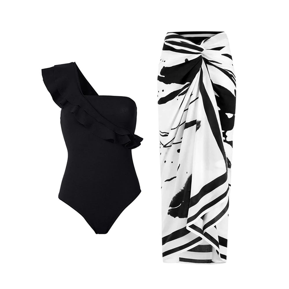 One Piece Swimsuit Ruffled Single Shoulder Women's Swimwear Push Up Black Bikini Set 2023 New Bathing Suit Summer Beachwear
One Piece Swimsuit Ruffled Single Shoulder Women's Swimwear Push Up Black Bikini Set 2023 New Bathing Suit Summer Beachwear