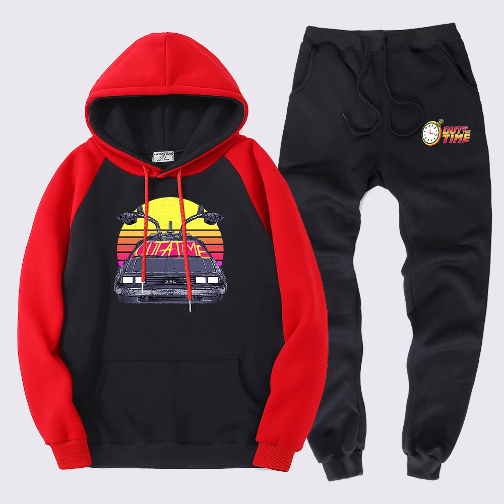 Back To The Future Due To The Time Men Hooded Harajuku Fleece Tracksuit Casual Quality Sweatshirts Personality Sweatwear Suits
Back To The Future Due To The Time Men Hooded Harajuku Fleece Tracksuit Casual Quality Sweatshirts Personality Sweatwear Suits