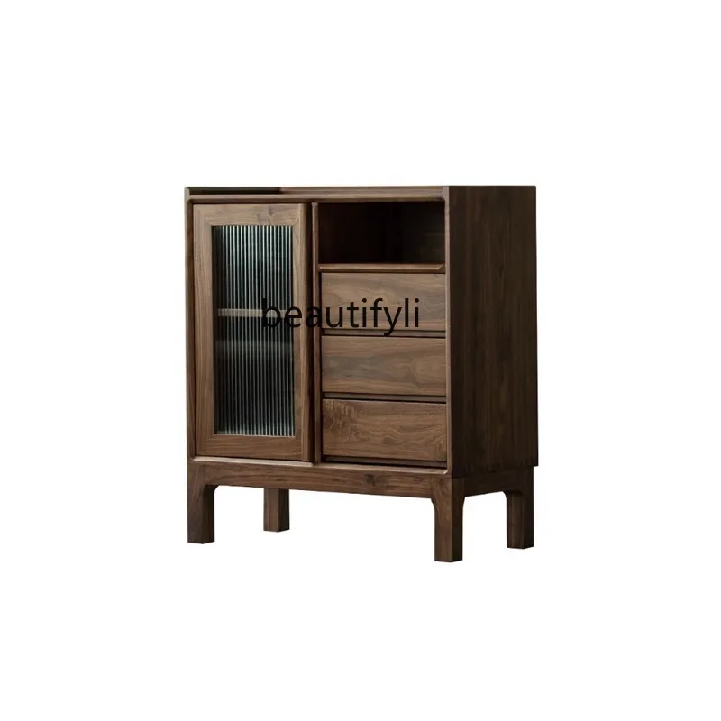 Nordic Black Walnut Solid Wood Sideboard Kitchen Living Room Multi-Function Locker Modern Minimalist Tea Cabinet Side Cabinet
Nordic Black Walnut Solid Wood Sideboard Kitchen Living Room Multi-Function Locker Modern Minimalist Tea Cabinet Side Cabinet