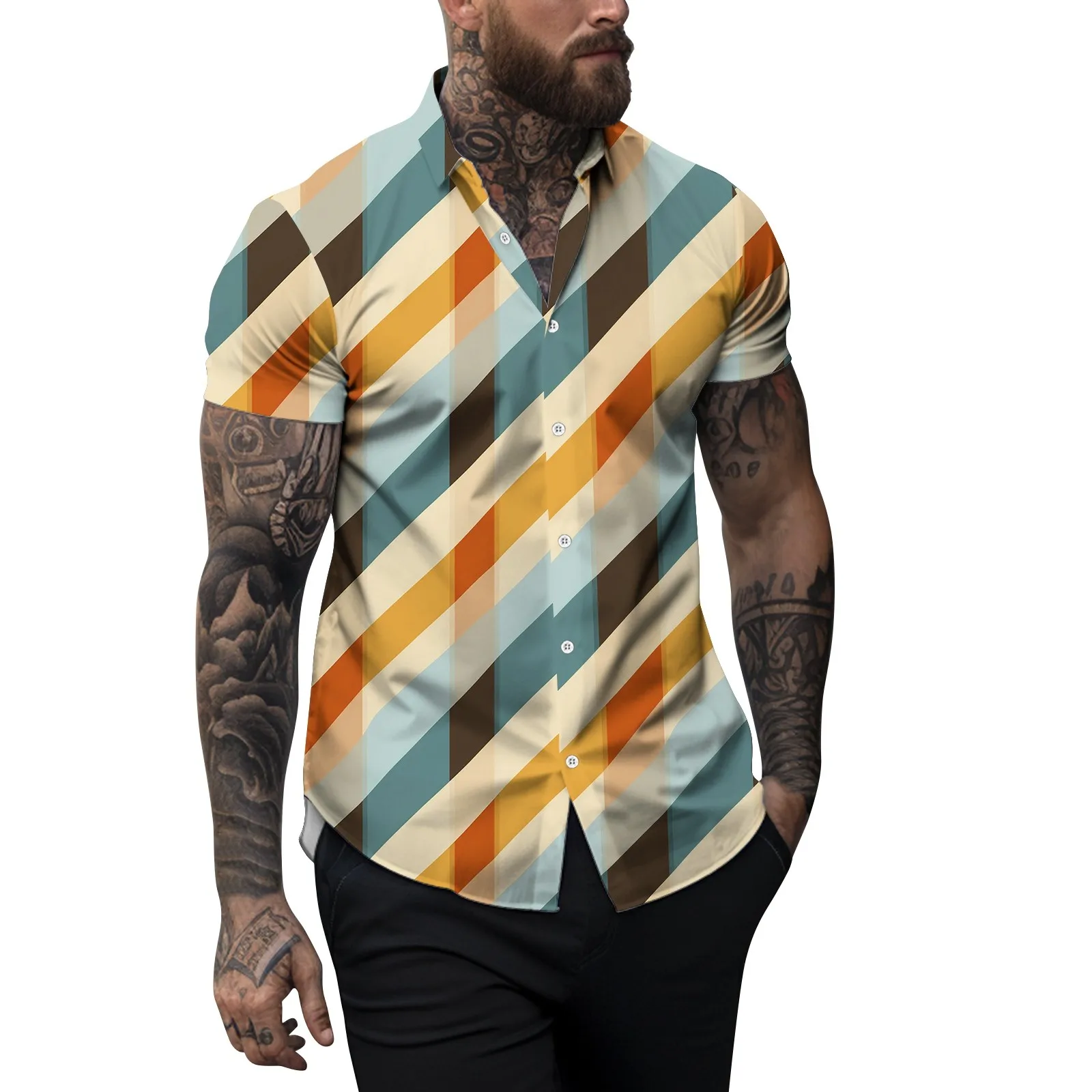 New Arrival Men Shirt Fashion Large Summer Retro Plaid Short Sleeve Shirts Casual Single -breasted Shirt Plus Size M-5xl
New Arrival Men Shirt Fashion Large Summer Retro Plaid Short Sleeve Shirts Casual Single -breasted Shirt Plus Size M-5xl