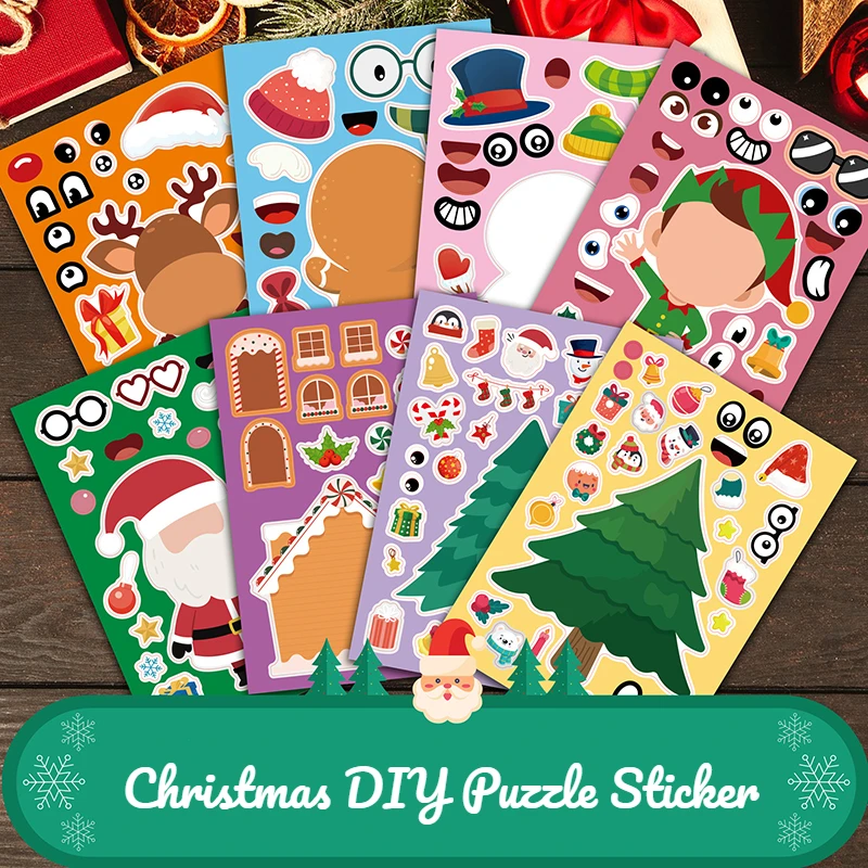 6Pcs/set Cartoon Christmas Theme Series Puzzle Sticker Christmas Tree Elk Santa Claus Style Children Education DIY Sticker
6Pcs/set Cartoon Christmas Theme Series Puzzle Sticker Christmas Tree Elk Santa Claus Style Children Education DIY Sticker