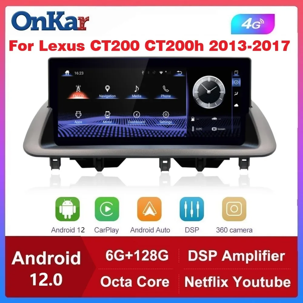 Автомобильный радиоприемник 10,25 дюймов Android 12 для Lexus CT CT200 CT200h 2013-2017, Авторадио с экраном и GPS-навигацией, мультимедийный плеер CarPlay
Автомобильный радиоприемник 10,25 дюймов Android 12 для Lexus CT CT200 CT200h 2013-2017, Авторадио с экраном и GPS-навигацией, мультимедийный плеер CarPlay