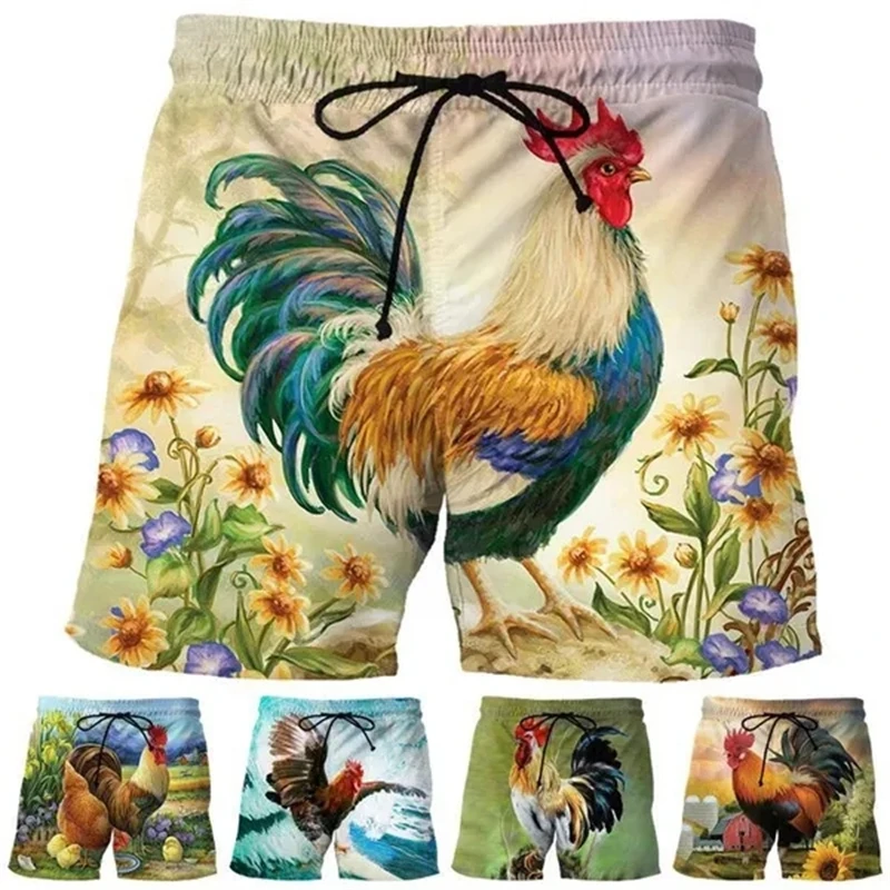 Шорты уличные с 3D-принтом петуха для мужчин и женщин, модные повседневные забавные пляжные короткие штаны, домашние спортивные шорты оверсайз, лето 
Шорты уличные с 3D-принтом петуха для мужчин и женщин, модные повседневные забавные пляжные короткие штаны, домашние спортивные шорты оверсайз, лето
