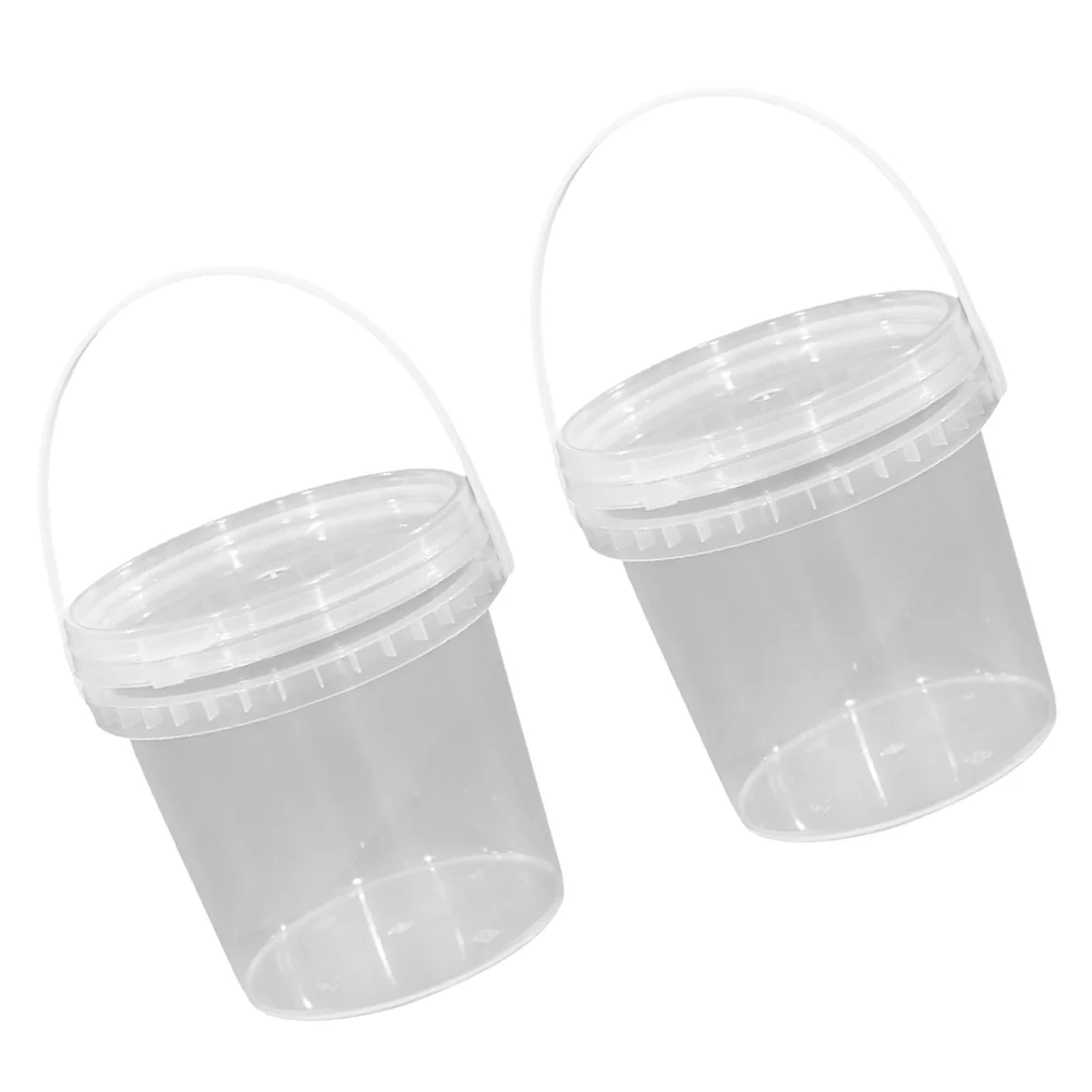 2 Pcs Ice Cream Bucket Sealing Lid Jam Fresh Transparent Plastic Storage with Handle
2 Pcs Ice Cream Bucket Sealing Lid Jam Fresh Transparent Plastic Storage with Handle