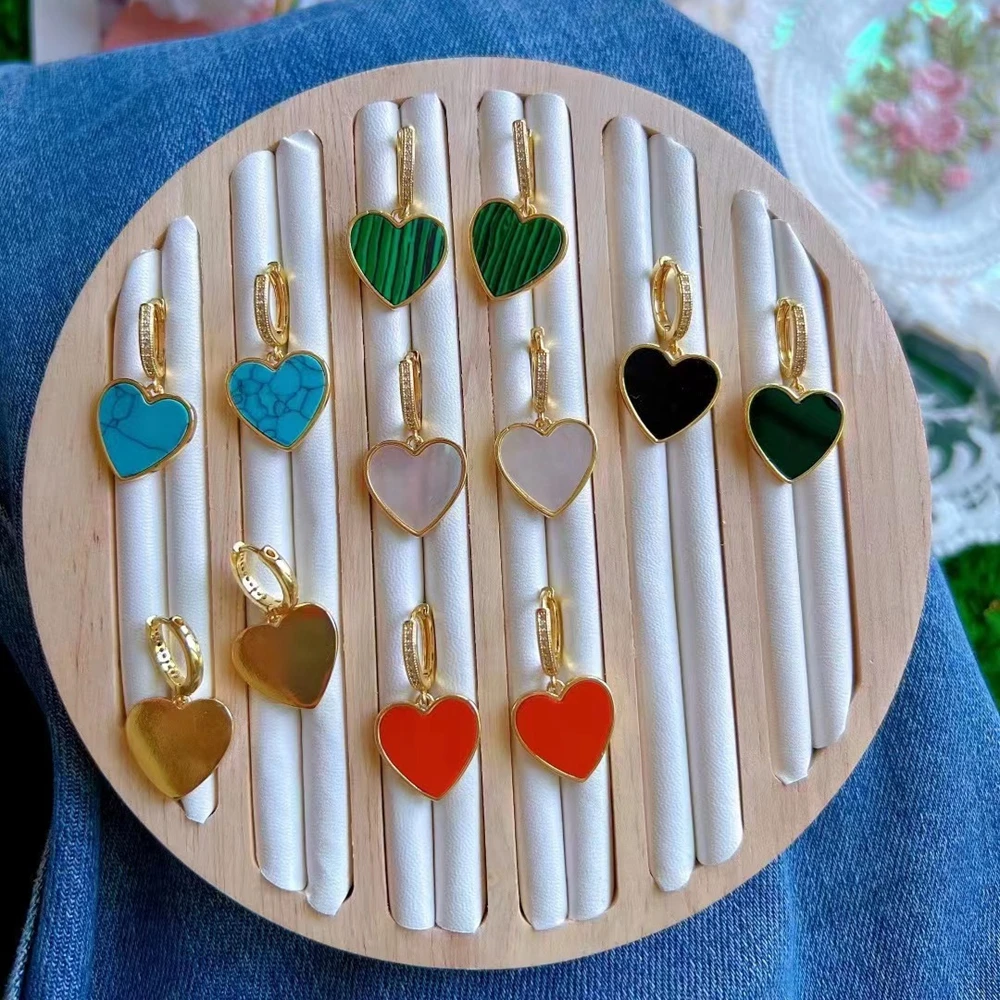 5Pairs, 2022 New Fashion Gold Color Luxury Earrings Women Shell Stone Heart Hoop Earrings
5Pairs, 2022 New Fashion Gold Color Luxury Earrings Women Shell Stone Heart Hoop Earrings