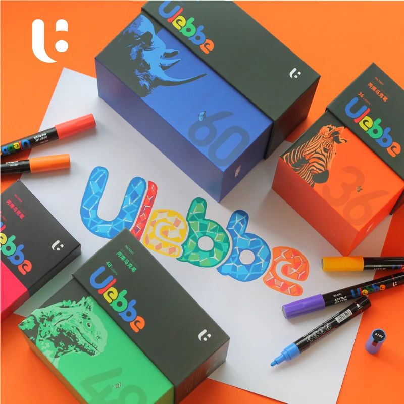 Ulebbe Acrylic Pen Hand-painted Ceramic Glass Fabric DIY Graffiti Waterproof 60 Color Oiliness Acrylic Marker Set
Ulebbe Acrylic Pen Hand-painted Ceramic Glass Fabric DIY Graffiti Waterproof 60 Color Oiliness Acrylic Marker Set