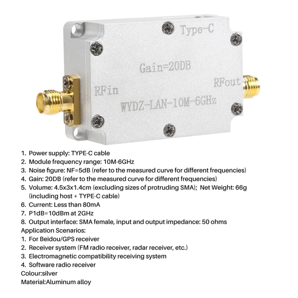 Обеспечивает четкий и надежный прием сигнала с низким уровнем шума 10M6GHz ALF Gain 203040DB Высокая плоскость LNA RF сигнальный драйвер
Обеспечивает четкий и надежный прием сигнала с низким уровнем шума 10M6GHz ALF Gain 203040DB Высокая плоскость LNA RF сигнальный драйвер