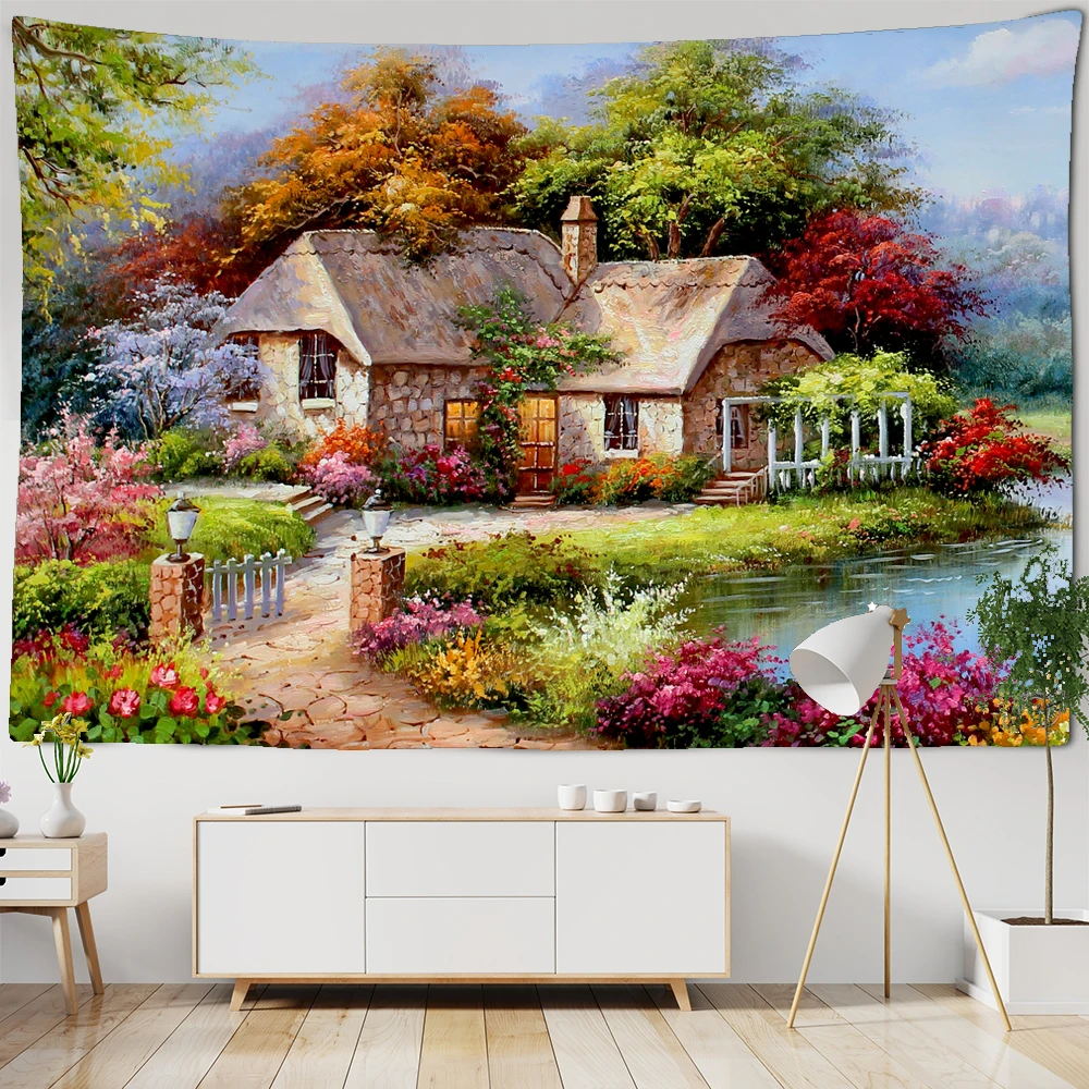 European Painting Landscape Printed Tapestry Wall Hanging Decoration Boho Bedroom Hippie Psychedelic Blanket Background Cloth
European Painting Landscape Printed Tapestry Wall Hanging Decoration Boho Bedroom Hippie Psychedelic Blanket Background Cloth