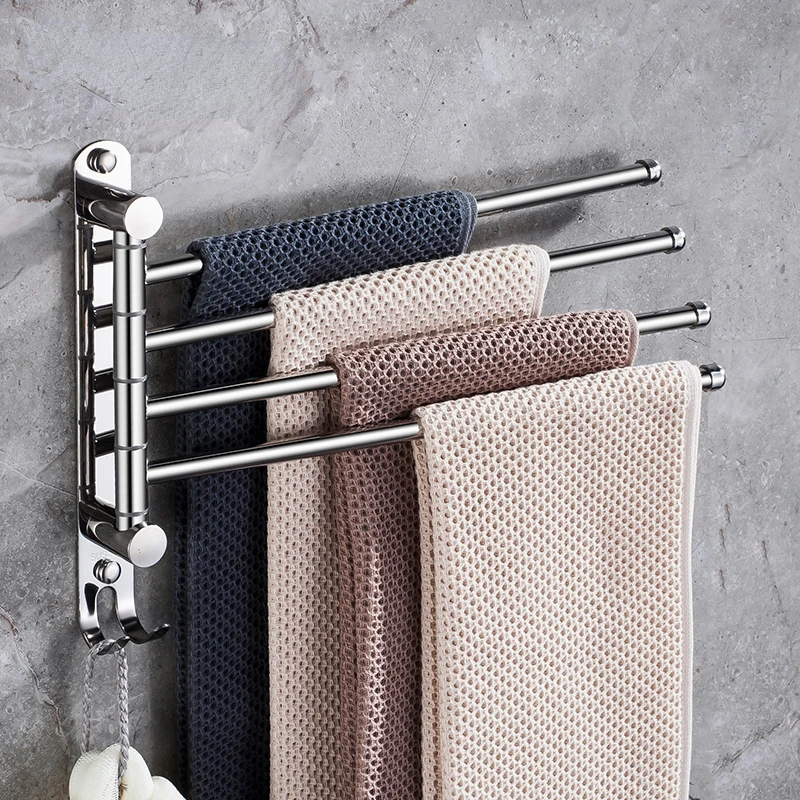 Towel Holder Swing Hanger Bathroom Swivel Towel Bar Wall Mounted Rotating Towel Rack Stainless Steel Bathroom Shelf with Hook
Towel Holder Swing Hanger Bathroom Swivel Towel Bar Wall Mounted Rotating Towel Rack Stainless Steel Bathroom Shelf with Hook