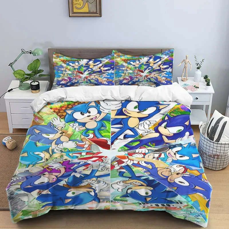 

3D Cartoon Game Animals Patterns Comforter Bedding Set,Duvet Cover Bed Set Quilt Cover Pillowcase,King Queen Size Bedding Set