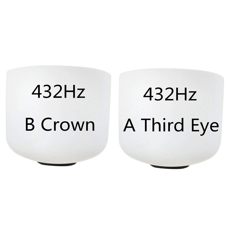 2 Pcs 8 Inch 432Hz Singing Bowl Perfect Sound Note Chakra Frosted Quartz Crystal Meditation B Crown & A Third-Eye
2 Pcs 8 Inch 432Hz Singing Bowl Perfect Sound Note Chakra Frosted Quartz Crystal Meditation B Crown & A Third-Eye