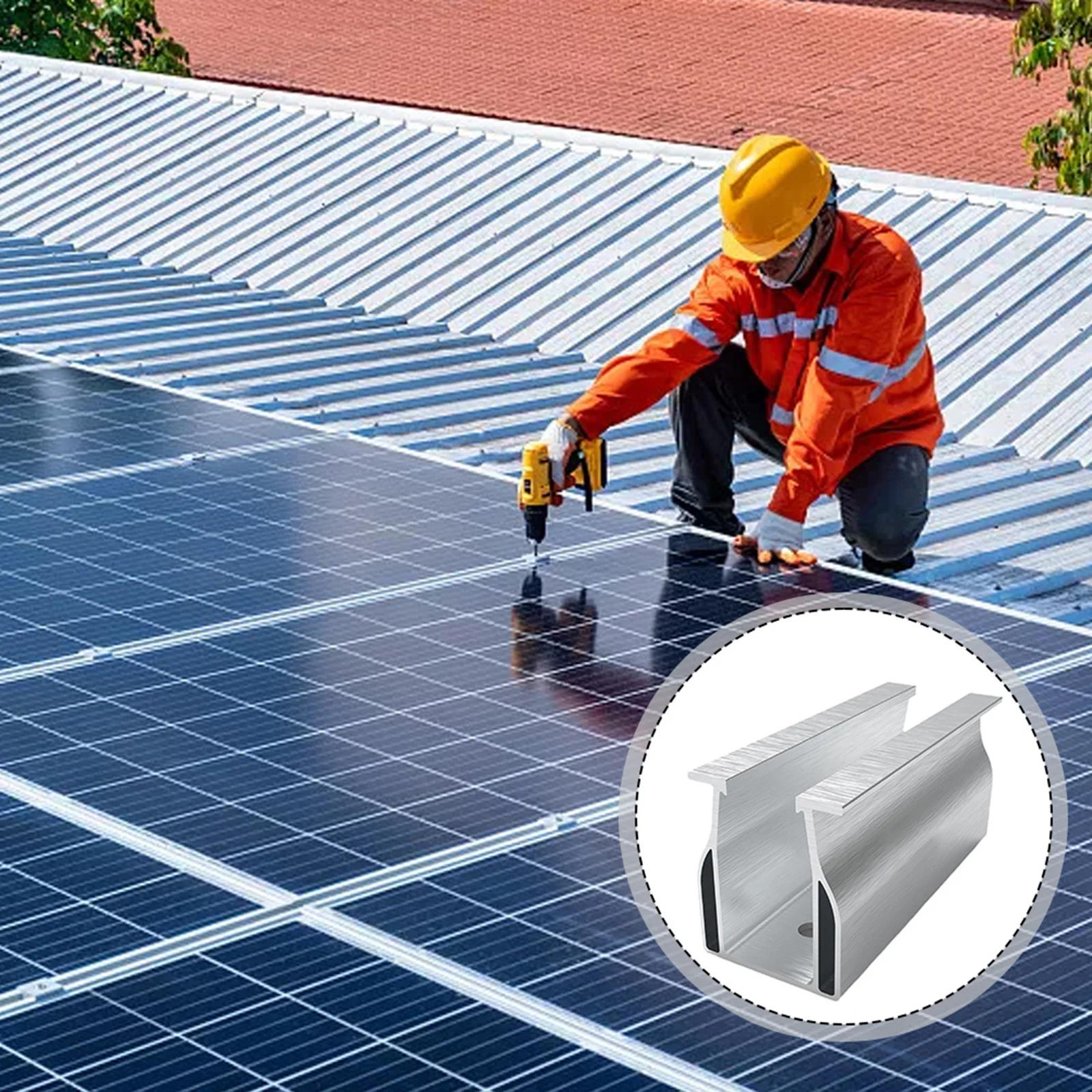 Solar Panel Fixing Bracket Trapezoidal Photovoltaic Panel Mounting Kit Aluminum Alloy For Roofs With External Sheet Metal Skin
Solar Panel Fixing Bracket Trapezoidal Photovoltaic Panel Mounting Kit Aluminum Alloy For Roofs With External Sheet Metal Skin